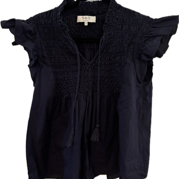 Sea Women's Dark Blue Blouse - Picture 1 of 2